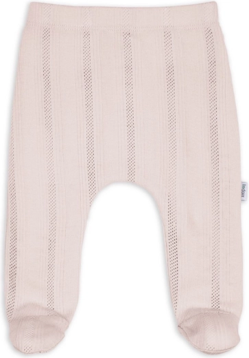 Lodger Neugeborenen-Stramplerhose mit Füßchen pointelle powder Gr. 50