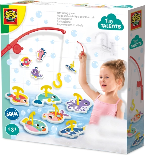 Angeln für die Badewanne Tiny Talents – Schaum-Wandsticker mit Angelrute