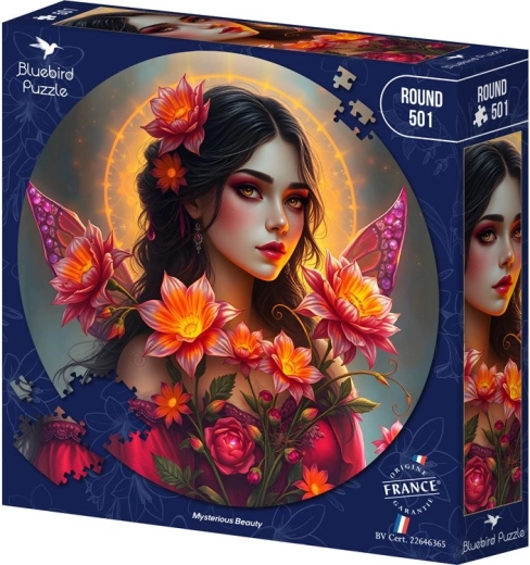 Rundes Puzzle Bluebird „Geheimnisvolle Schönheit“ 501 Teile