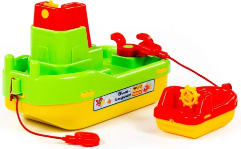 Spielzeug-Schlepper mit Boot Blue Lagoon – Schlepper