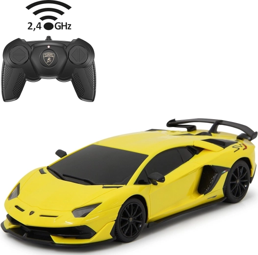 Jamara Lamborghini Aventador SVJ RC-Auto 1:24, gelb, 2,4 GHz