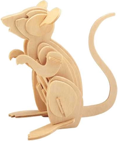 Woodcraft Holz 3D-Puzzle Maus
