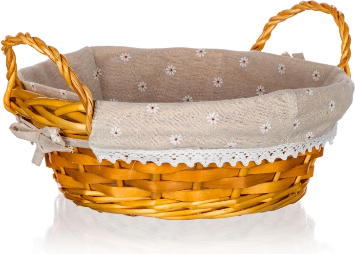 Geflochtener runder Korb mit Henkeln DAISY 30 × 12 cm