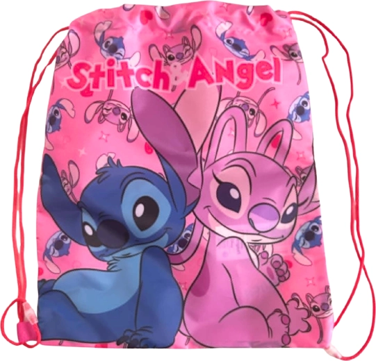 Kinder-Turnbeutel Lilo & Stitch, rosa, 40 × 35 cm
