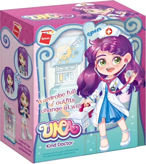 QMAN UNA Series Kleiderschrank – Ärztin Baukasten für Kinder