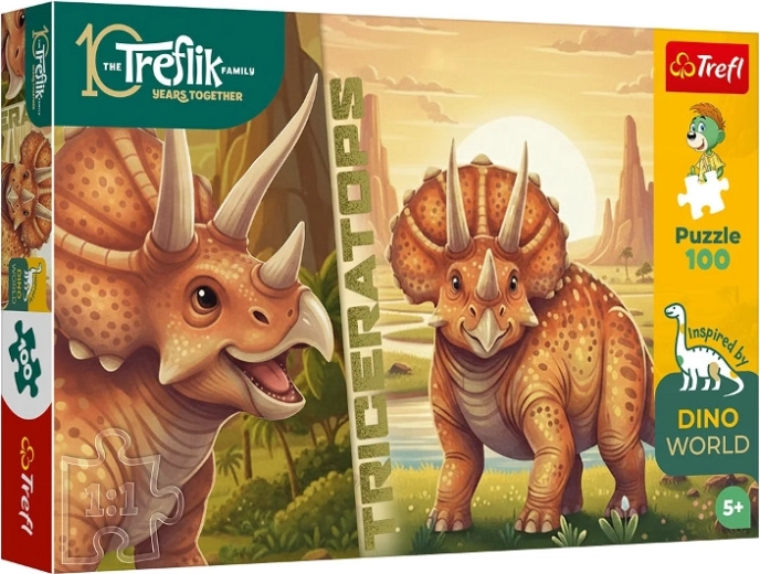 InspiredByDinoWorld Puzzle Triceratops 100 Teile
