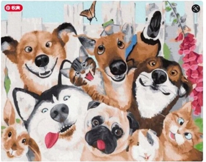 Norimpex Malen nach Zahlen Hunde und Katzen 40 × 50 cm