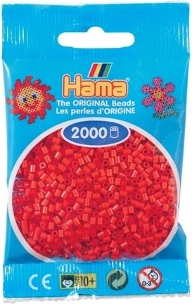 Hama Mini-Bügelperlen rot 2000 Stück