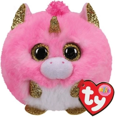 Plüschmaskottchen TY Puffies – rosa Einhorn Fantasia
