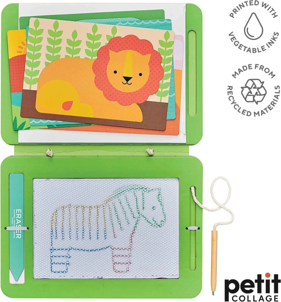 Petit Collage Magnetische Zeichentafel Wilde Tiere