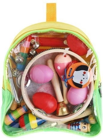 Musikinstrumente im praktischen Rucksack