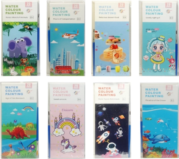 Wasser-Malbuch – Set mit 20 Blättern mit Tier- und Fahrzeugmotiven
