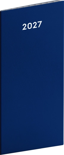 Notique Taschenkalender blau 2027 (monatlich) 8 × 18 cm