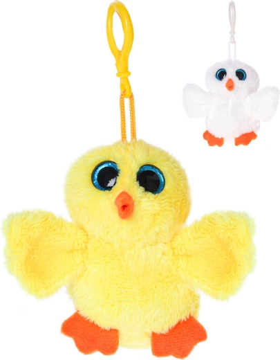 Plüsch-Schlüsselanhänger Küken mit glitzernden Augen – 1 Stück