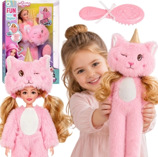 Puppe Emi im rosa Plüschkostüm WOOPIE ROYAL
