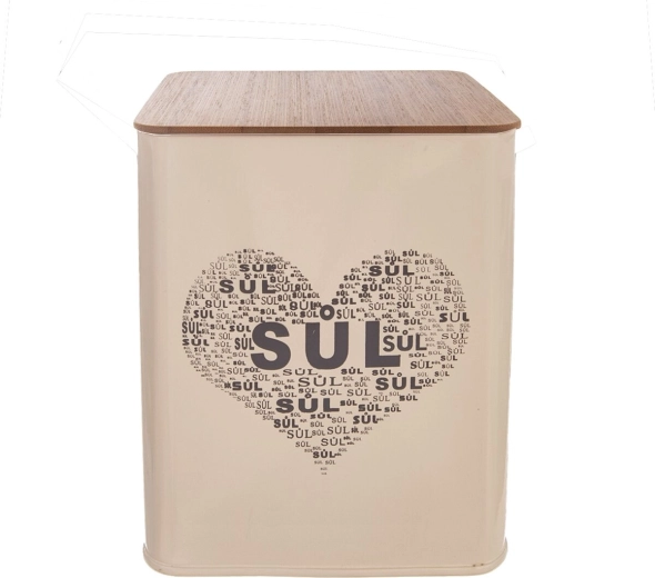 Salzdose „Herz“ mit Holzdeckel