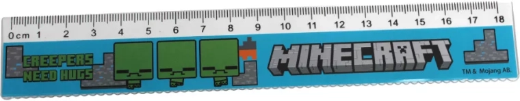 Lineal mit Minecraft-Motiv