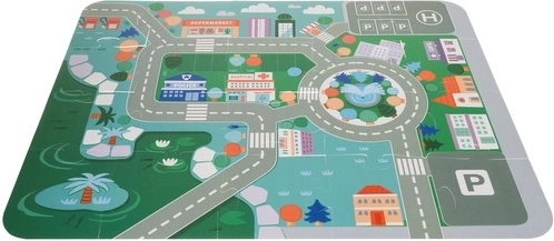 Spielunterlage und Straßenpuzzle für Stadtszenarien