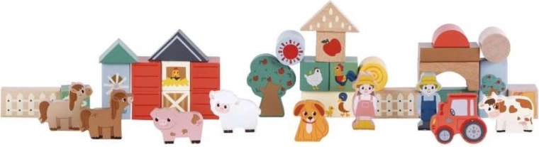 FREEON Free2Play Holzbausteine Bauernhof 36 Stück