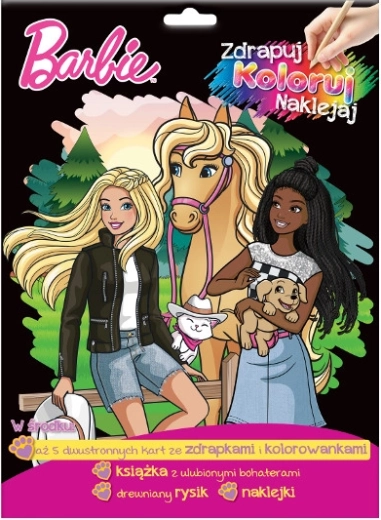Barbie: Set mit Rubbelkarten, Ausmalbildern und Aufklebern