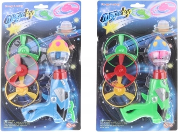 Abschuss-Pistole mit Propellern und leuchtendem Kreisel