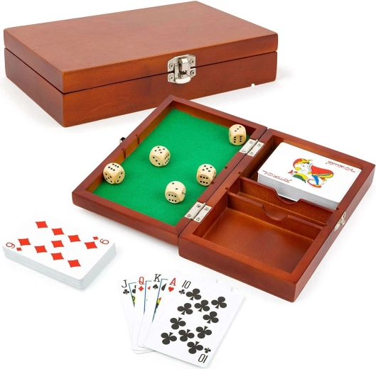 Small foot Spielwürfel und Karten im Holzkasten