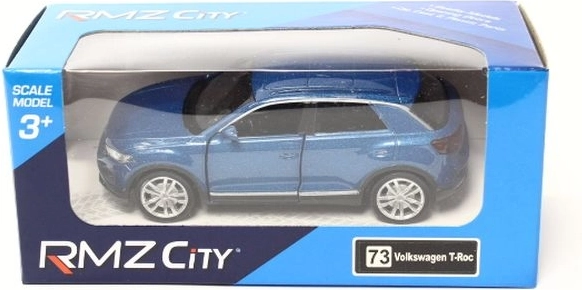 RMZ City Volkswagen T-Roc – blaues Metallmodell mit zu öffnenden Türen