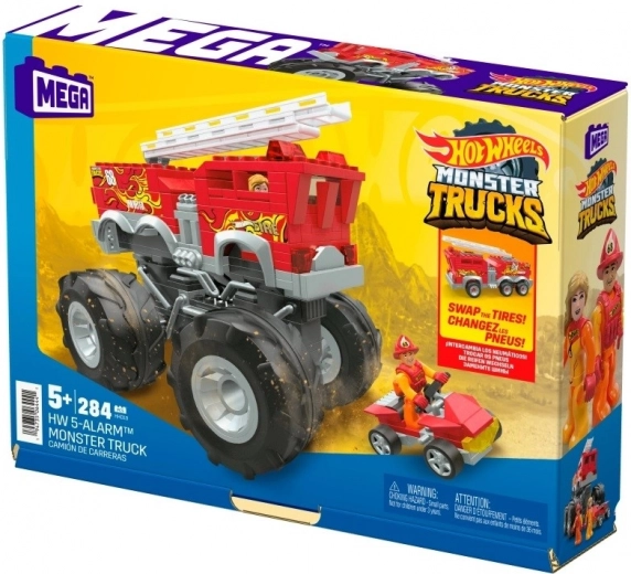 MEGA Hot Wheels Monster Trucks 5-Alarm Baukasten mit ATV-Quad