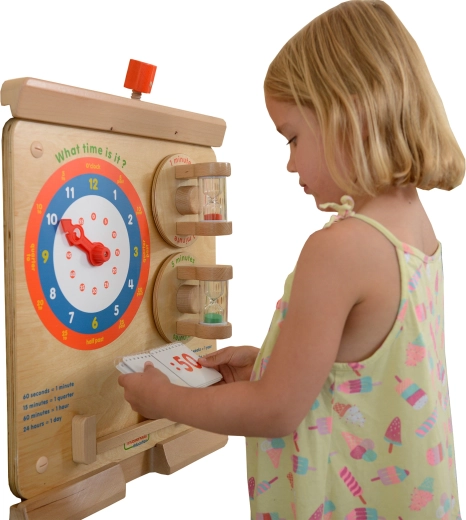 Masterkidz Lern-Wandtafel zum Erlernen der Uhrzeit