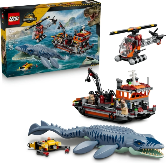 LEGO Jurassic World Angriff des Mosasaurus auf das Schiff