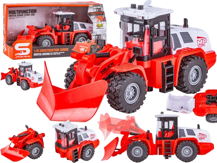 Multifunktionaler Schneepflug (Traktor) 1:16 mit Licht und Sound – 1 Stück