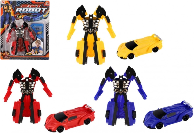 Transformierender Roboter – Auto 14 cm, Kunststoff, 3 Farben