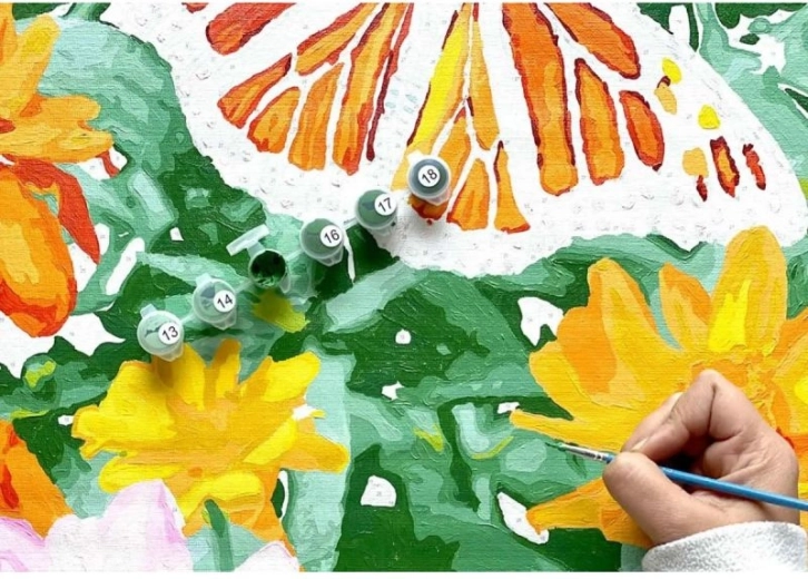 Acrylfarben mit Nummernkennzeichnung
