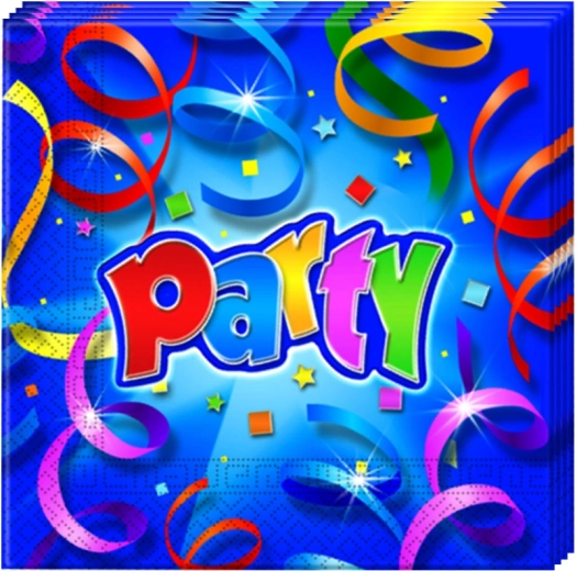 Procos Party Streamers Prismatic Papier-Servietten 33 × 33 cm (20 Stk.)