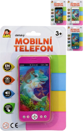 Kinder-Touch-Mobiltelefon mit Sound auf Englisch 14 cm - 1 Stück