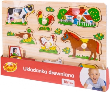 Holzpuzzle Bauernhof mit Griffen