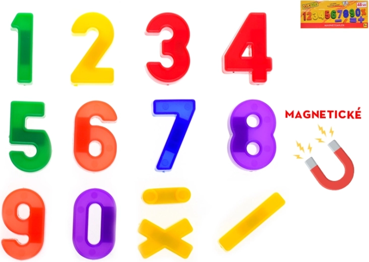 Set aus 48 magnetischen Ziffern