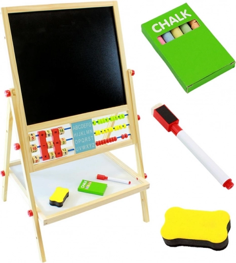 Zweiseitige Holztafel für Kinder