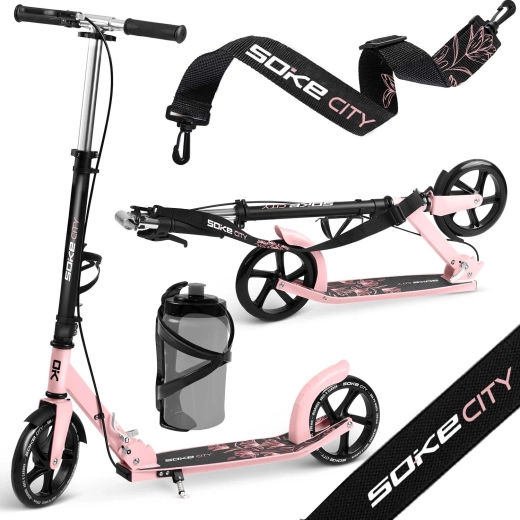 Soke City Scooter schwarz-rosa