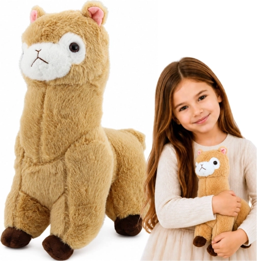 Plüsch-Alpaka cremefarben 28 cm - 1 Stück