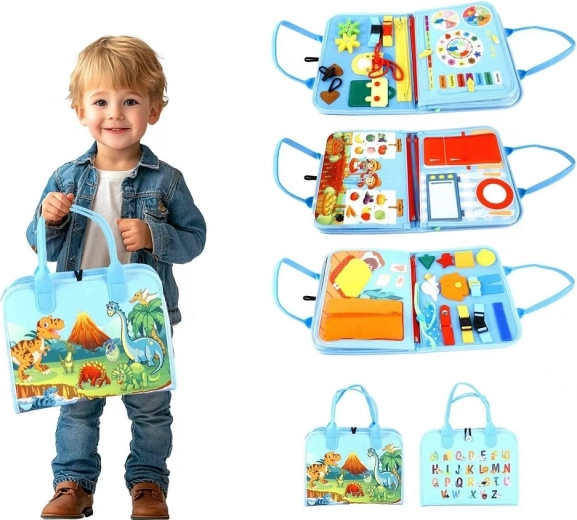 Sensorisches Busy-Buch Dinosaurier für Kinder