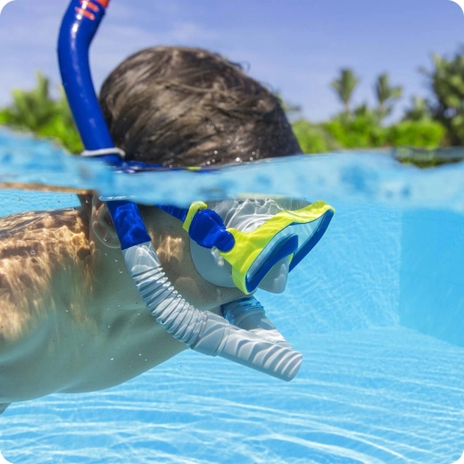 Ergonomischer Schnorchel mit Wasserschutz