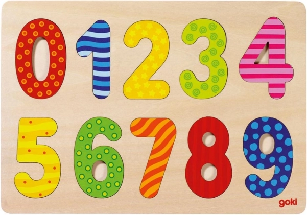 Puzzle mit Zahlen 0-9