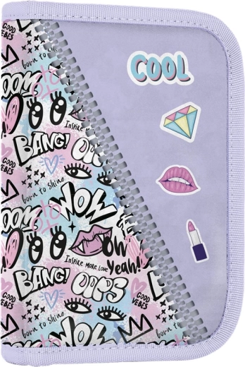 Schuletui Funny Girl, 1-lagig, 2 Klappen, leer