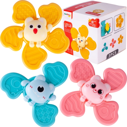 Set aus 3 Baby-Spinner-Rasseln