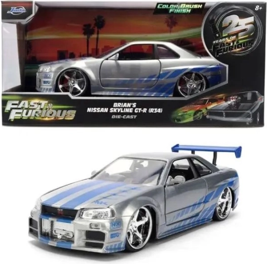 Jada Modell Nissan Skyline GT-R aus dem Film Fast & Furious, Jubiläumsedition 1:24