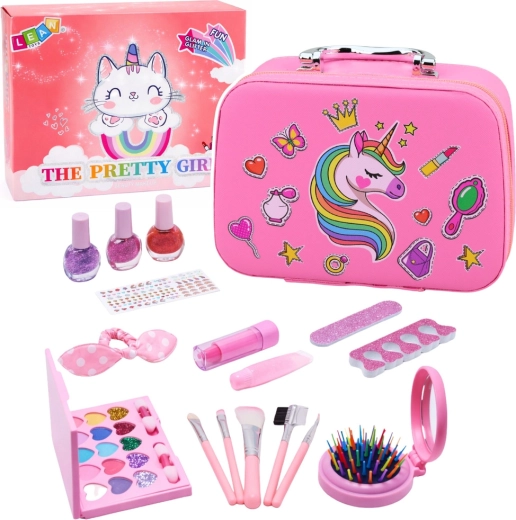 Kinder-Kosmetiktäschchen mit Einhorn und Kosmetikset
