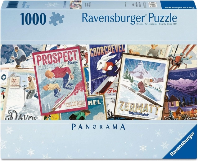 Ravensburger Panorama-Puzzle Alte Skiplakate 1000 Teile