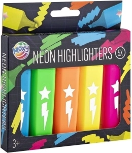 Neon-Textmarker Moxy, 5 Stück