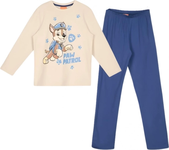 Kinderpyjama Paw Patrol Chase beige-dunkelblau